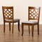 Baxton Studio Mael Modern and Contemporary Grey Fabric and Walnut Brown Finished Wood 2-Piece Dining Chair Set 183-10542-Zoro - alternate 4